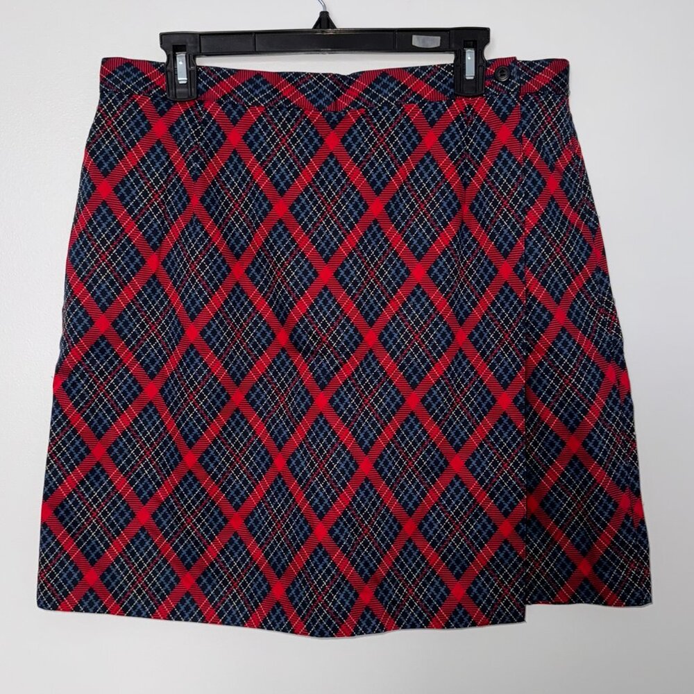 Liz Golf by Liz Claiborne Golf Skort, 100% Cotton, Plaid Skirt, Womens 16